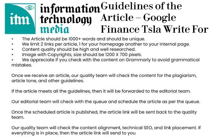 Google Finance Tsla guide